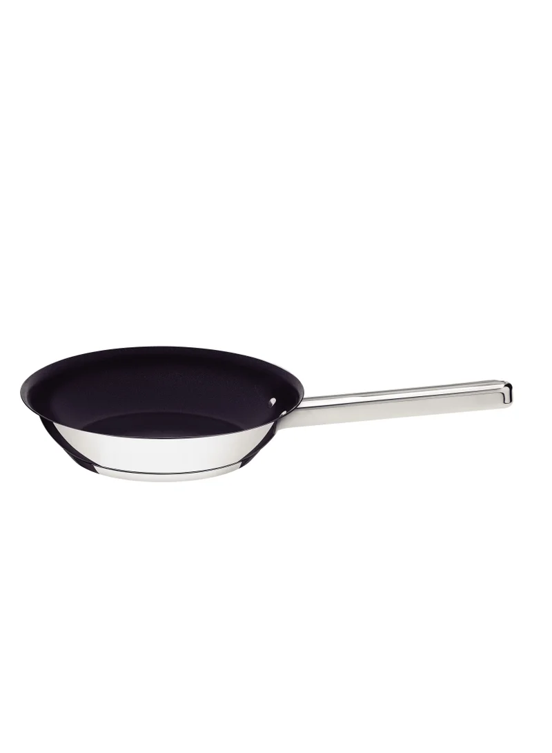 Tramontina Since 1911,Made in Brazil-  Professional 20cm 1.3L Stainless Steel Shallow Frying Pan with Tri ply Bottom and Interior PFOA Free Nonstick Coating